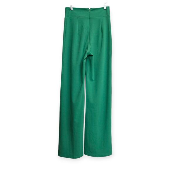Valentine Apparel Green Wide Leg Pants Women’s Medium High Rise 36” Inseam - Picture 3 of 7